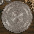 thumbnail image 1 of Beaded Placemats Set of 4 for Dining Table, Table Placemats, 14 Inches Round - Silver Smoke, 1 of 7