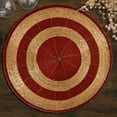 thumbnail image 1 of Beaded Placemats Set of 8 for Dining Table, Table Placemats, 14 Inches Round - Red Gold, 1 of 9