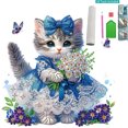 thumbnail image 1 of Beaded Plant Kit,Diamond Art,5D Special Shape Diamond Art Kits for Beginners,12*12IN PAINTING Kits for Adults Cat, Crystal Rhinestones PAINTING for Home Wall Decoration(E), 1 of 6