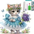 thumbnail image 1 of Beaded Plant Kit,Diamond Art,5D Special Shape Diamond Art Kits for Beginners,12*12IN PAINTING Kits for Adults Cat, Crystal Rhinestones PAINTING for Home Wall Decoration(D), 1 of 6