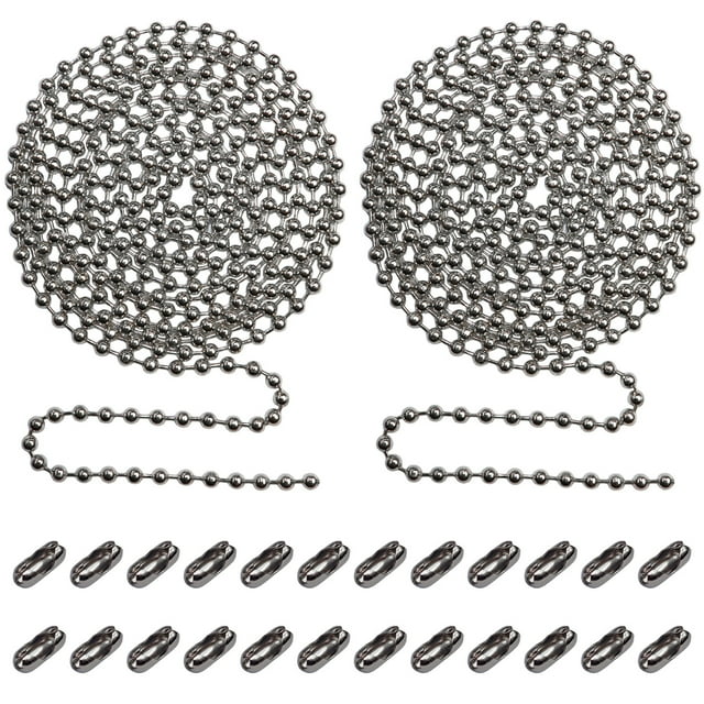 10ft Beaded Pull Chain Extension with Connectors for Ceiling Fan or