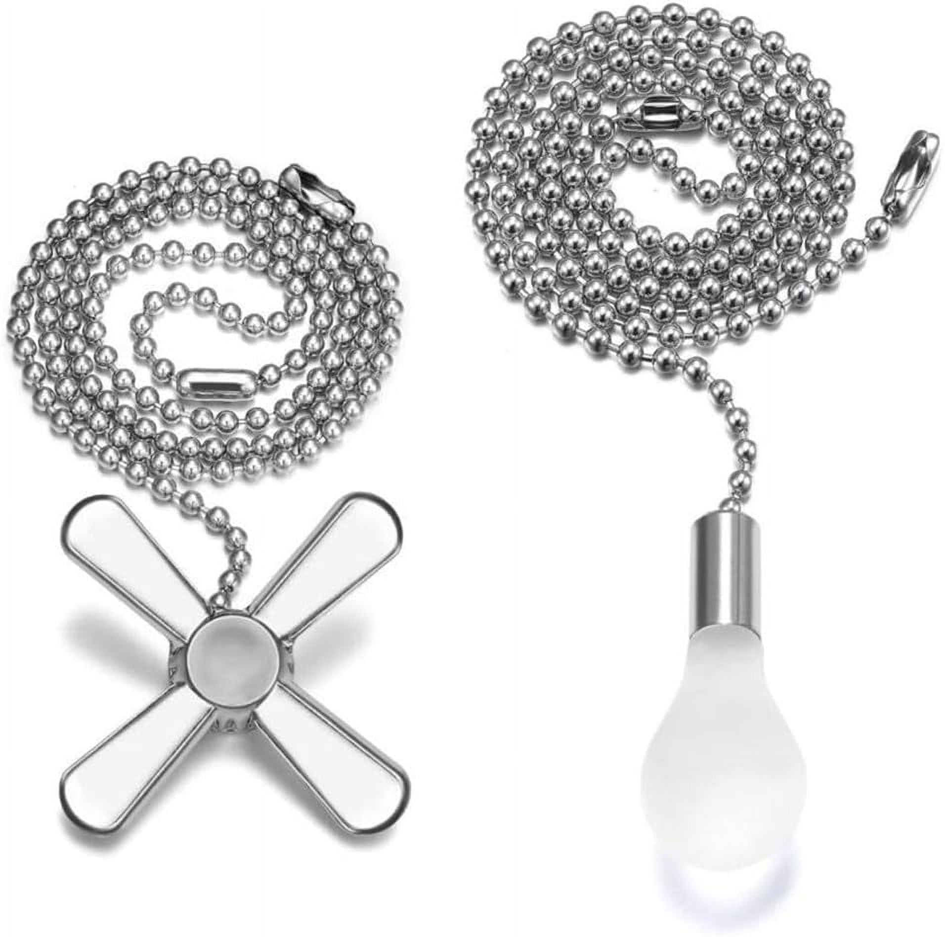 Beaded Pull Chain Extension with Connector for Ceiling Light Fan Chain