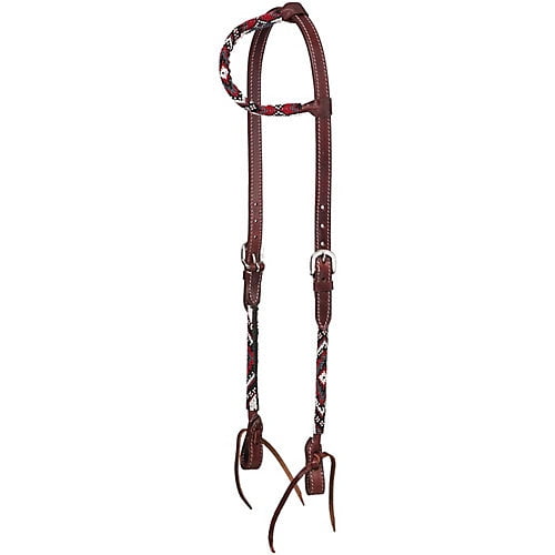 Beaded Red Diamond One Ear Headstall
