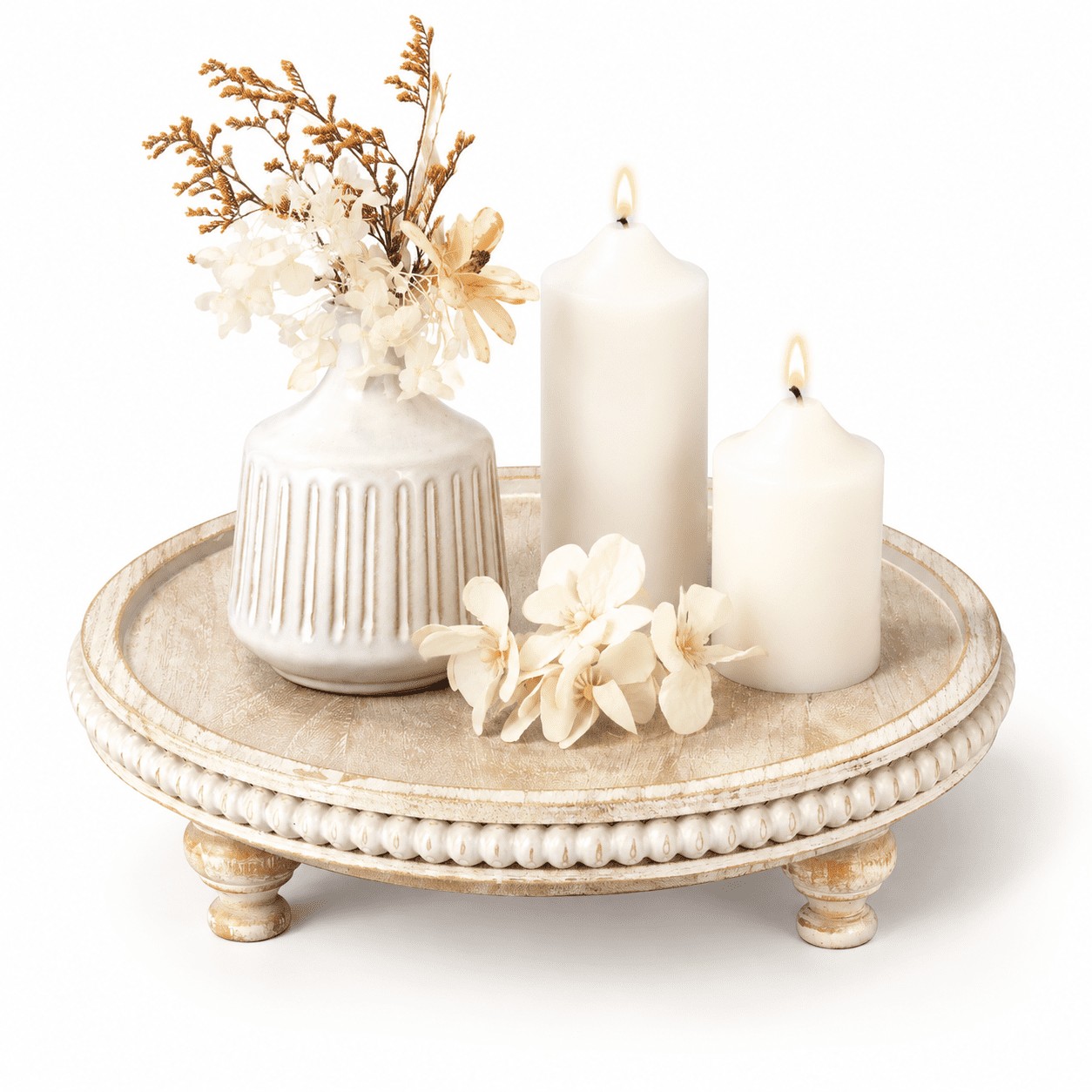 Table Riser Round Beaded Round Display Riser For Bathroom Sink Decor Light - Walmart.com