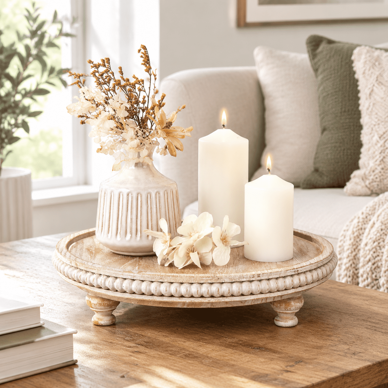 Table Riser Round Beaded Round Display Riser For Bathroom Sink Decor Light - Walmart.com