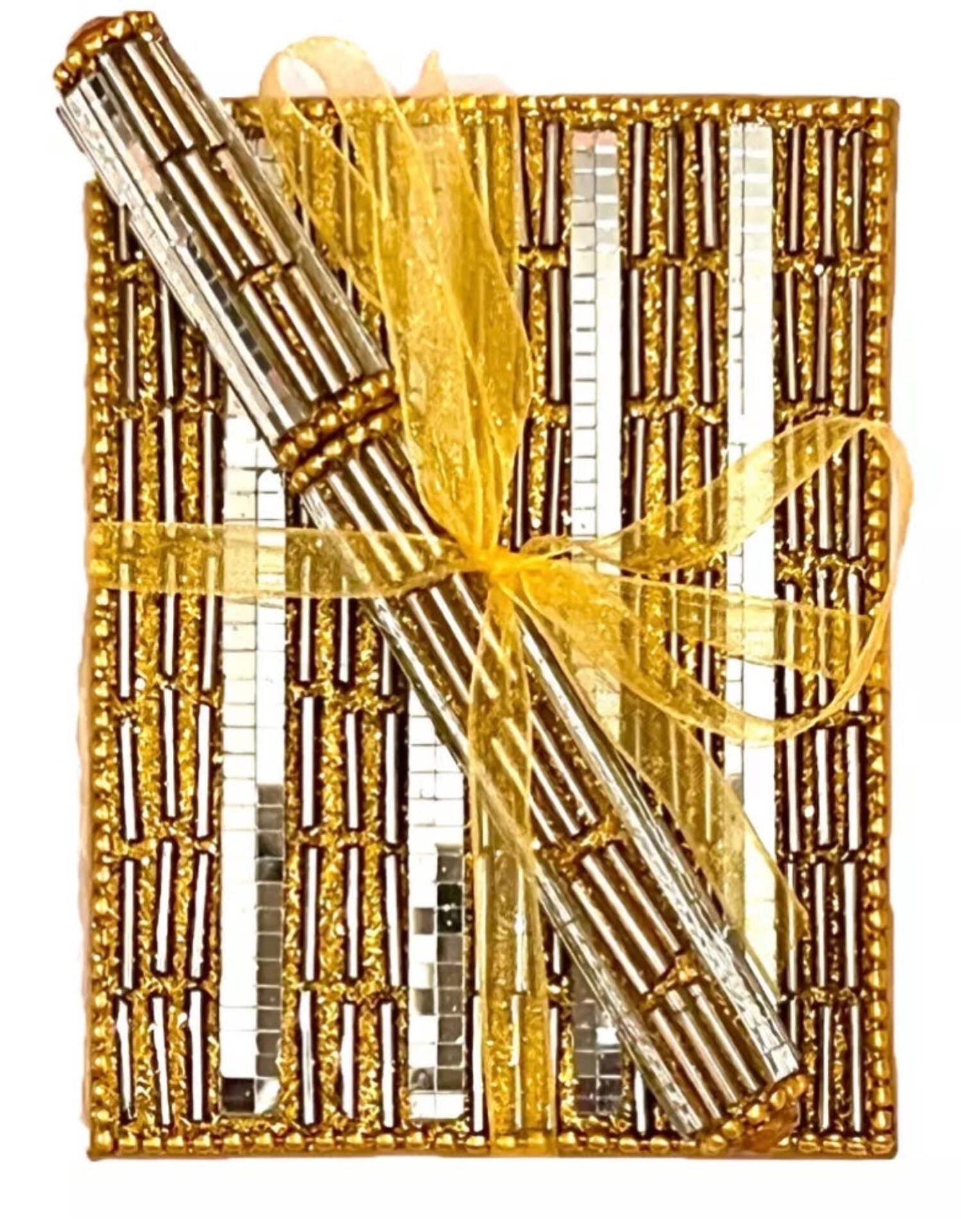 Beaded, Sequin Notepad and Pen Set