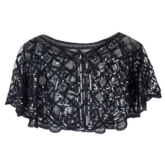 Beaded Shawl with Sequins Classical Sequins Accent for Evening Wrap for Stylish Women Accessories