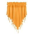 thumbnail image 1 of Beaded Sheer Valance Curtain, 51x24 Inch Rod Pocket Voile Valance - Elegant Swag Scalloped Valance for Living Room, Kitchen, Bedroom, Bathroom & Farmhouse Windows, 1 of 7