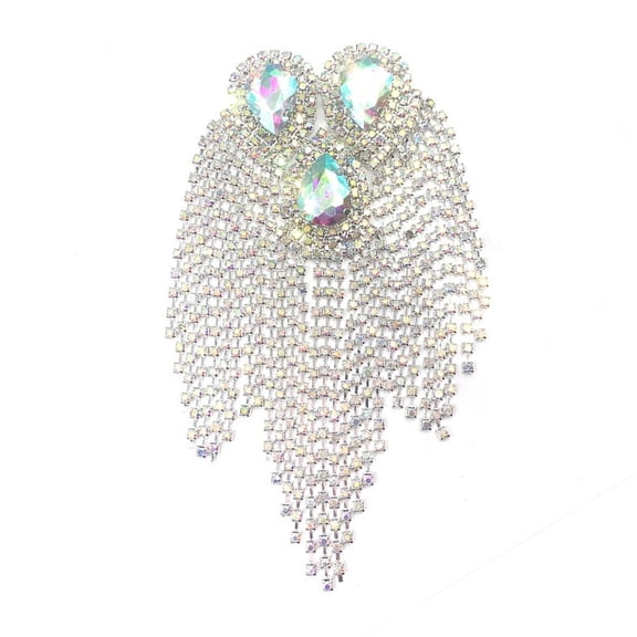 Beaded Shoulder Epaulets Handmade Shoulder Jewelry Tassels Epaulettes Rhinestones Accessories Epaulet Shoulder Applique