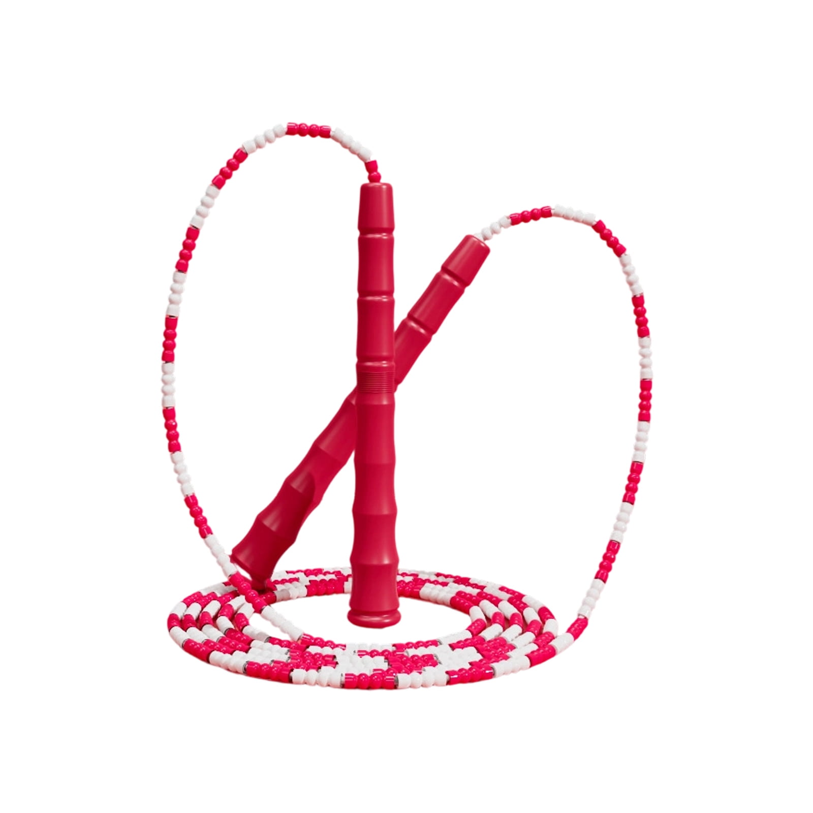 Jump Rope Handes Beaded Skipping Rope Ergonomic Handle Length Adjustable Jumping Ropes ...