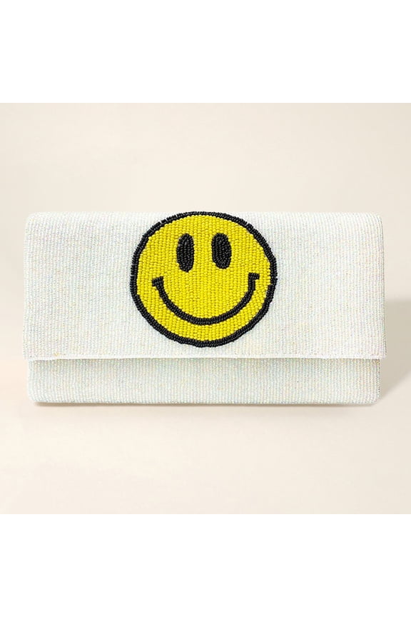 Beaded Smile Clutch / Crossbody Bag