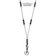 thumbnail image 1 of Beaded Stainless Steel Chain Women's Lanyard Necklace, 34" ID Badge Holder, Keys, Cruise, - Black, 1 of 6