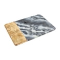 thumbnail image 1 of Mud Pie Beaded Wood & Marble Cutting Board, Gray, 8" x 12", 1 of 3