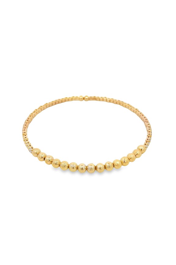 Beaded Zirconia Bracelet Cuff (B57)