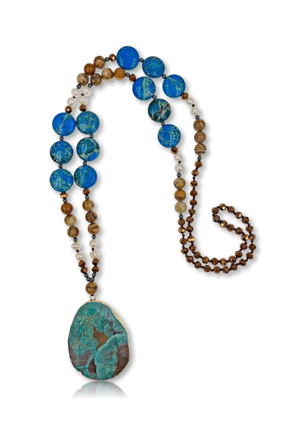 Pendant Blue Imperial Jasper Necklace