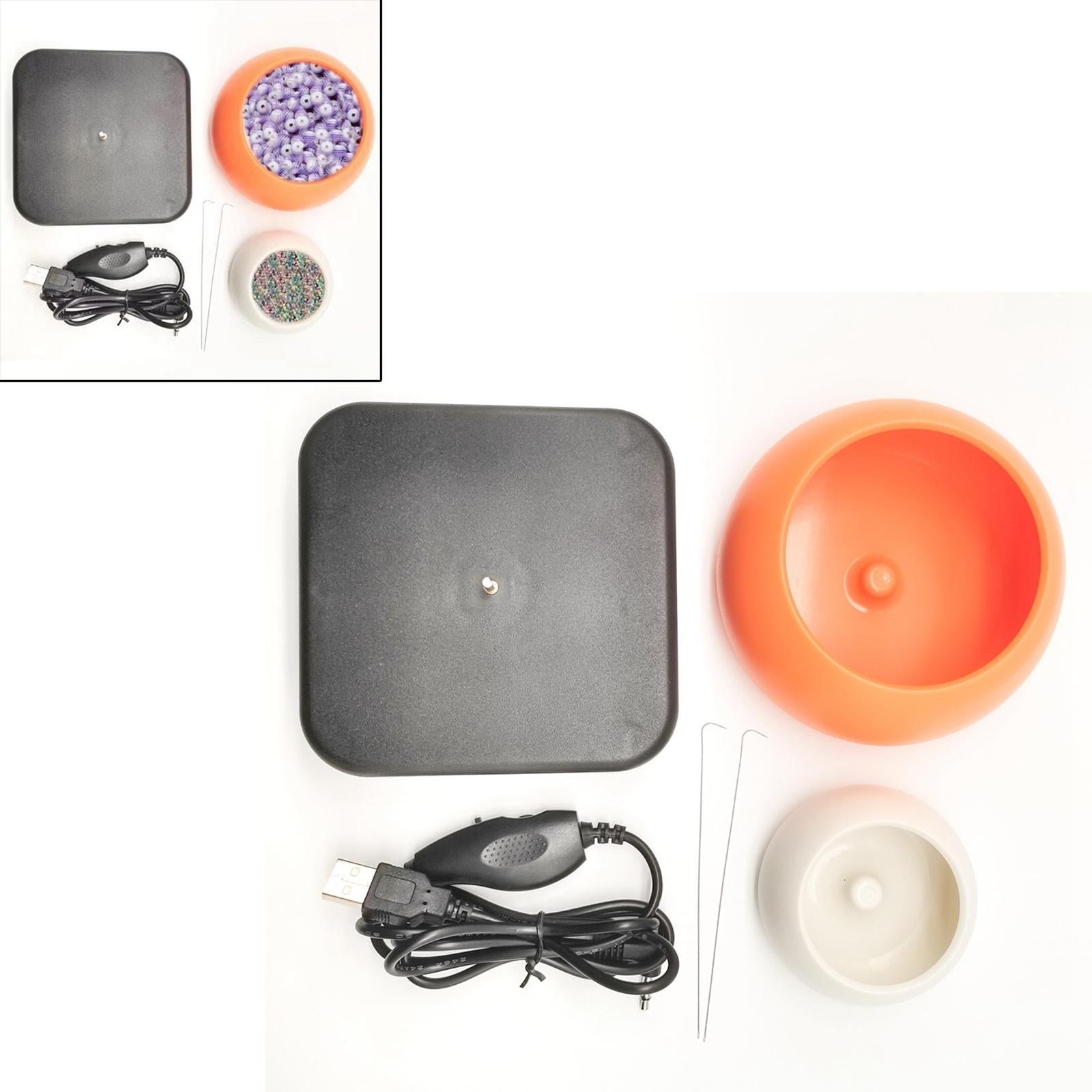 Beading Accessories Jewelry Making Two Beading Bowls Automatic Bead Tool Electric Bead ner for Bracelets Crafting Workshop Arts