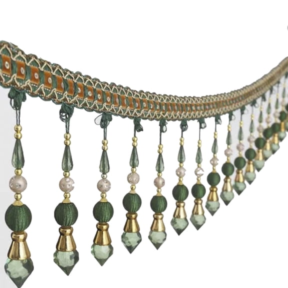 Beading Fringe Trimming Long Beads Tassel Curtain Trim Ribbon Trim for Cover Decorative 3yards