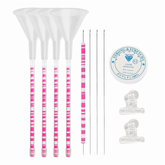 Beading Funnel-Clay Beads Bracelet Making Kit,Beading Needles Bracelet Making Kit for Jewelry Making,Necklace Making,4 x Beading Funnel 4 x Beading Needles 2 x Bead Stoppers Clips 1 x beaded wire
