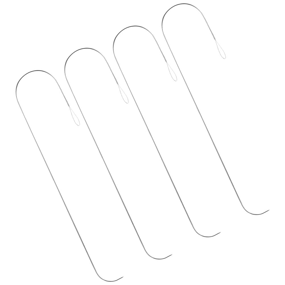 Beading Needle DIY Needles Metal Easy Thread Jewelry Making Tools Open Looper 4 Pcs