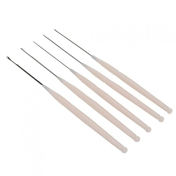 Beading Needles, 5Pcs Jewelry Accessories Beads Beading Threading String Needles Sewing Needles Crochet Hook Tools Big Eye Bead Needles for Hand Sewing Jewelry Making Bead Threader