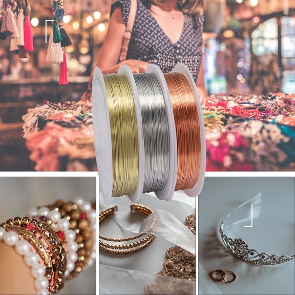 Beading Wire,0.5mm Wire 23ft Copper Craft Wire Tarnish Resistant Copper 23ft Tarnish Resistant Wire 23ft Tarnish Craft Wire Diy Resistant Copper Craft Qahm Rookin Dsfen Buzhi Wire 0.5mm