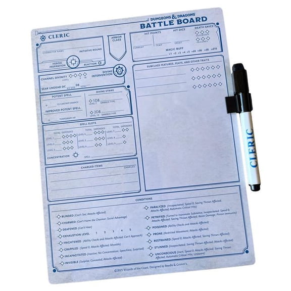 Beadle & Grimms BAG023004 Dungeons & Dragons 5E - Cleric Battle Board Game