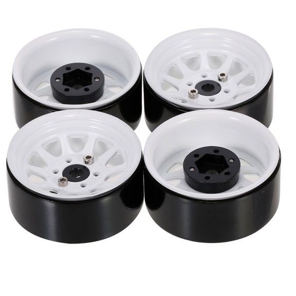 Beadlock Wheel Hubs 4PCS Car Wheel Modification Kits Play Vehicle Parts for SCX10 1:10 Remote Control Crawler Car