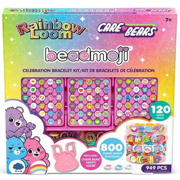 Rainbow Loom Beadmoji Care Bears Celebration Bracelet Kit, 949 Pieces