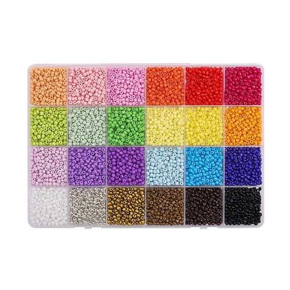 Beads Assorted Seed Beads with Box, 3mm Round Bead for DIY Crafts Jewelry Friendship Bracelet Making (Black)