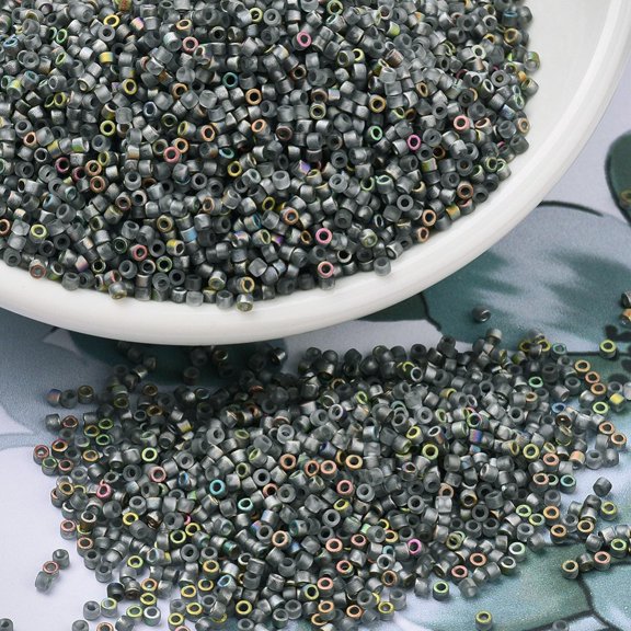 Beads Cylinder Japanese Seed Beads 11/0 (DB2203) Vitrail Matte 1.3x1.6mm Hole: 0.8mm 2000pcs/10g