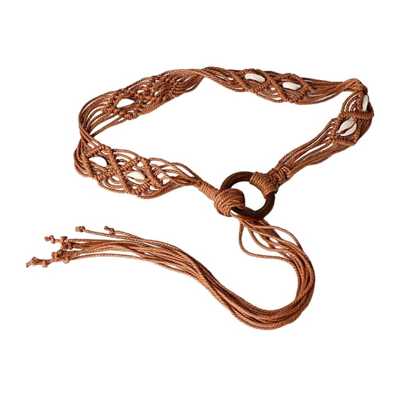 Beads Decors Bohemian Waist Belt Women Elastic Belt Ethnic Braided Belt ...