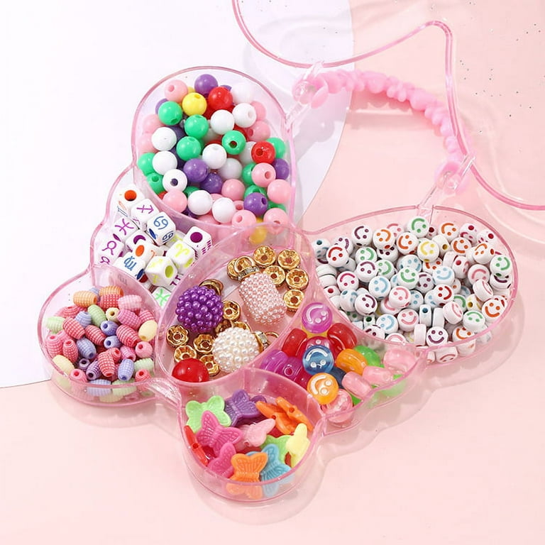 Besegad 485Pcs Colorful Assorted Shapes Plastic Pop Beads DIY