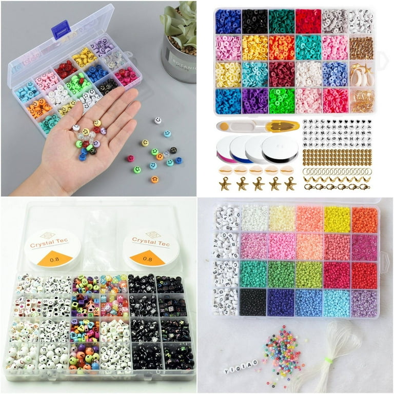Beads for Jewelry Making, DIY Bead Kit Set, Letters Numbers