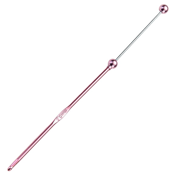 Beads Knitting Needle Metal Crochet Hook 3mm Easy to Use Crochet Needle for Crocheting Knitting for Handicrafts