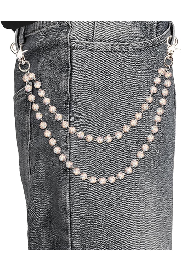 Beads Pants Chain Wallet Chain Layered Jeans Key Chain for Men Women Artisan Waist Body Bag Chains