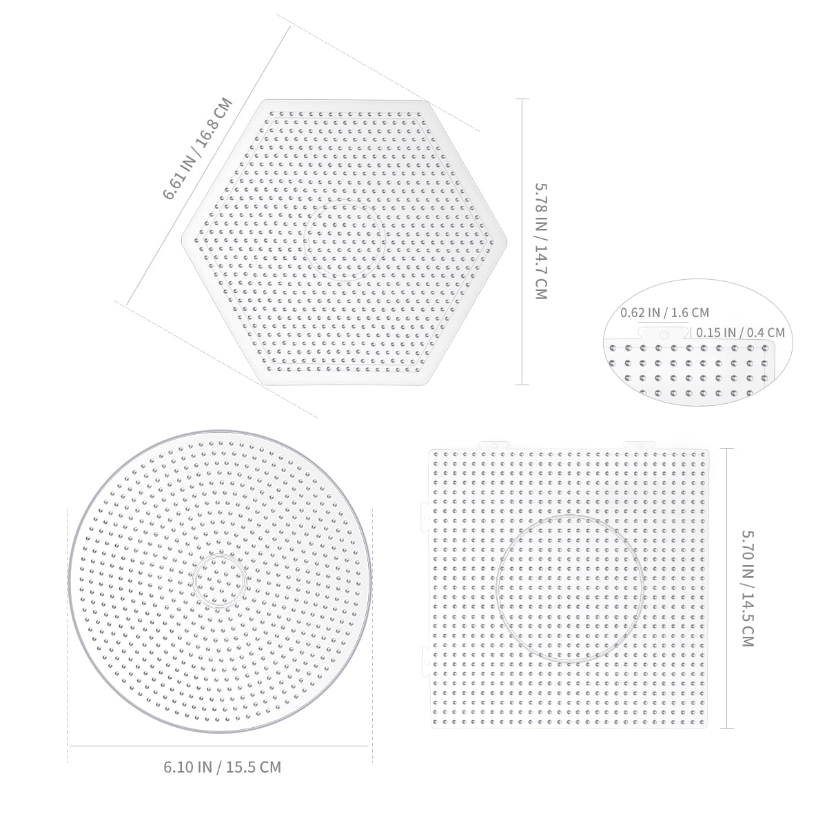 Beads Pegboard Perler Fuse Tray Craft Pegboards Kids Boards Diy