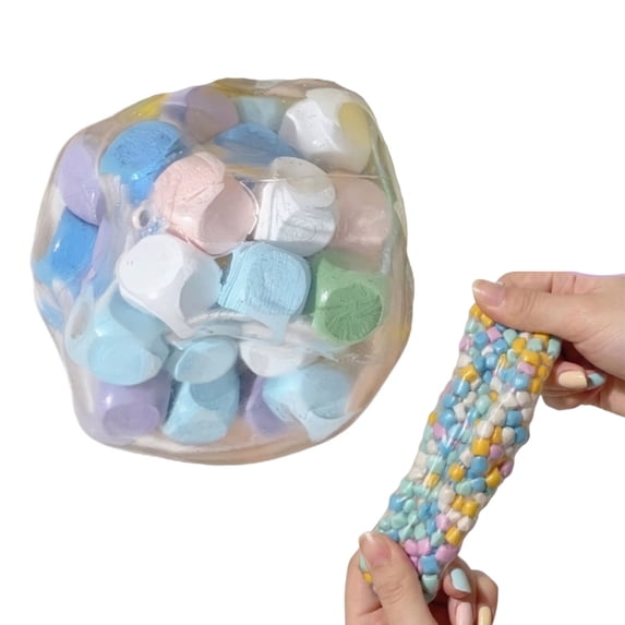 Beads Squishies, Squishies Beads, Glitter Fidget Toys Adults & Teens, Easter Basket Stuffers, Sensory Stress Ball Squeeze Toys for Stress Relief, 1Pack