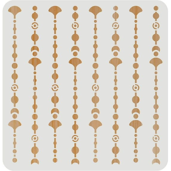 Beads Wall Stencil Reusable Beads Pattern Wall Stencil Large String of Beads Wall Stencil Beads Allover Stencils for Painting on Wall Tile Furniture and Paper