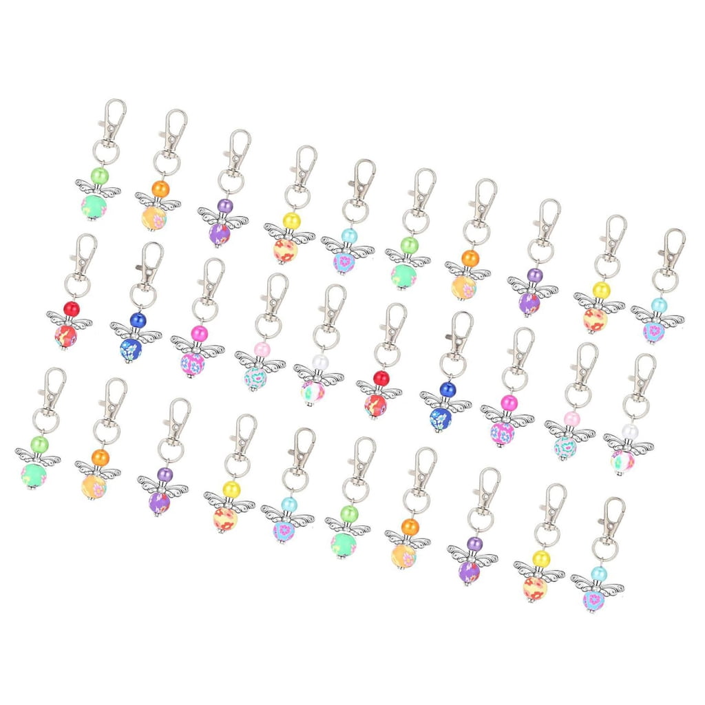 Wing Hong Key Chain Beads Wing Charm Keychains with Keyring for Teacher Guest Baby Showers ...