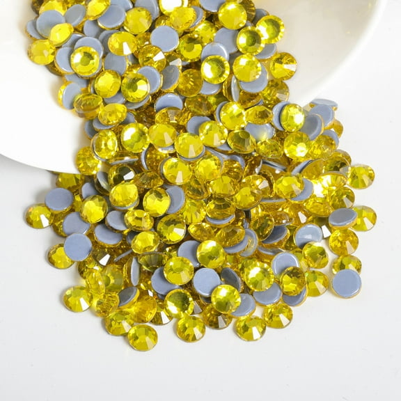 Beadsland 1440pcs Hotfix Rhinestones for Crafts Lemon yellow, SS20, 4.6-4.8mm