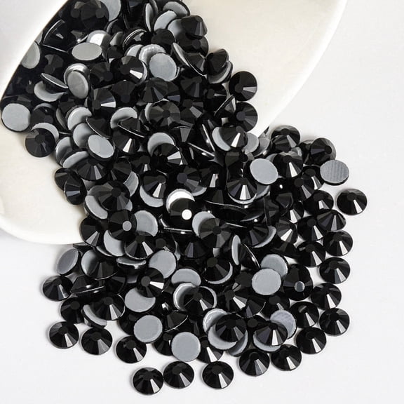 Beadsland 288pcs Hotfix Rhinestones for Crafts Black, SS30, 6.3-6.5mm
