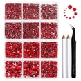 thumbnail image 1 of Beadsland 8300PCS Flatback Rhinestone For Art Projects 10 Sizes Craft Supplies Dress Embellishments Nail art SS3-SS30, Light Siam, 1 of 5