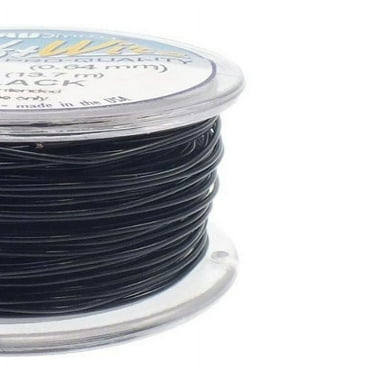 Beadsmith 0.6mm (22ga) Non-Tarnish Craft Wire - Black - 13.5m (15yd)
