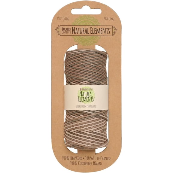 The Beadsmith 100% Hemp Cord – Earthy Browns – 2mm, 197 Foot Spool, 20LB Test Strength – Twine for Jewelry Making, Macrame, Paper Crafts, Gardening, Scrapbooking, Home Décor, DIY String Art & More