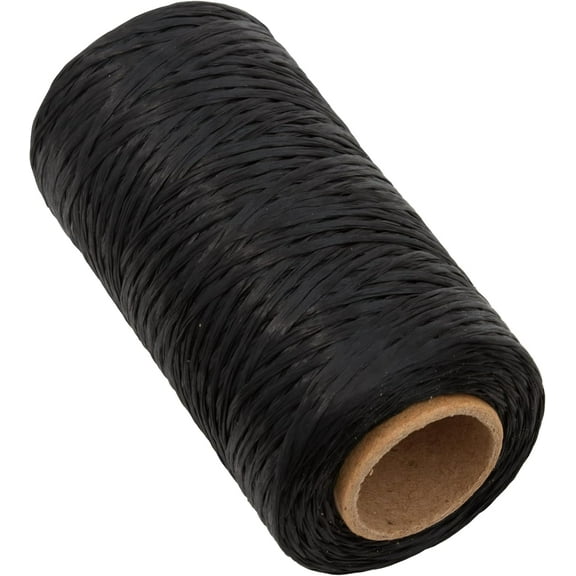 The Beadsmith Artificial Sinew – Waxed Polyester Cord, Black Color, 5-Ply, 4 oz, 131 yds / 394 ft