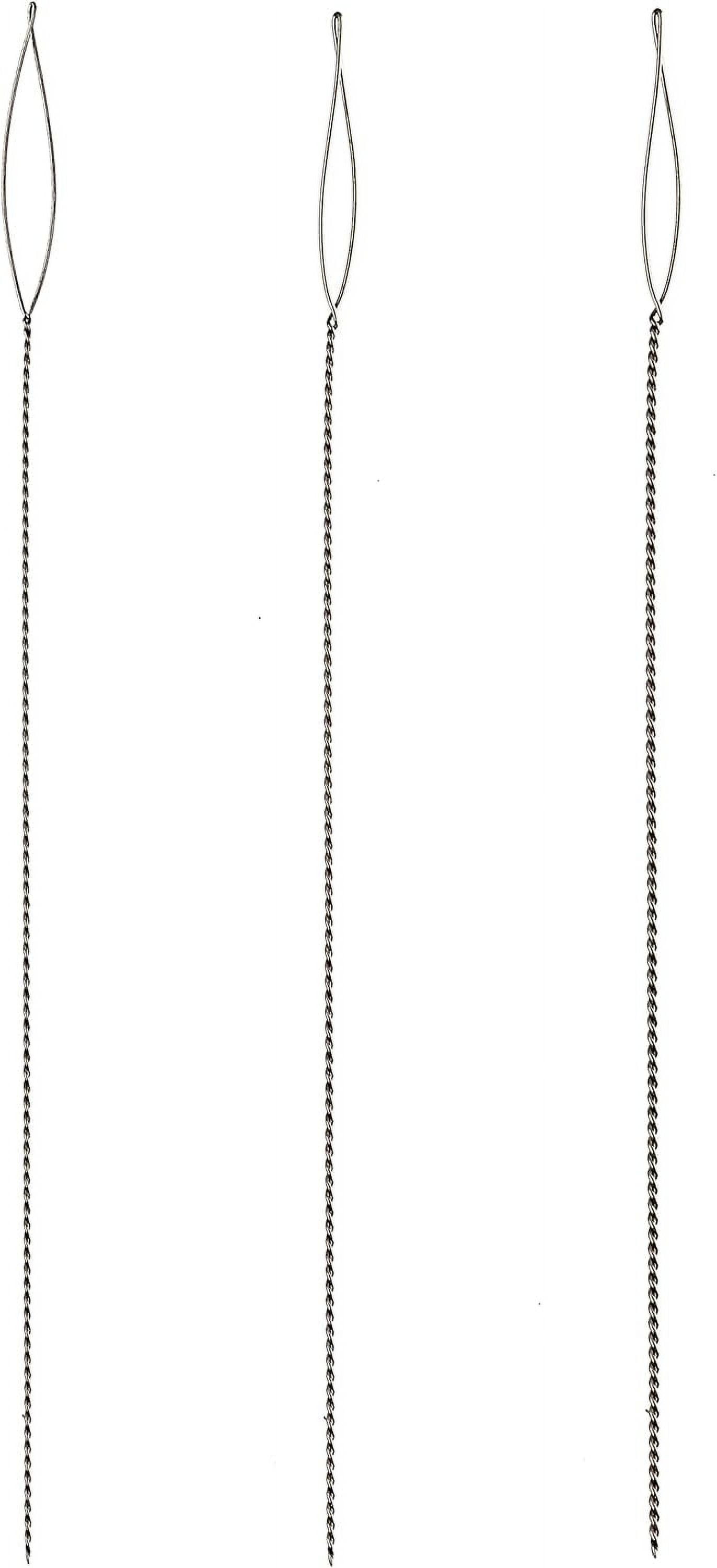 The Beadsmith Basic Elements Collapsible Eye Needles - 2.5 Inch Long - Flexible Twisted Wire - Large Eye, Easy to Thread - 3 Needles in Assorted Sizes