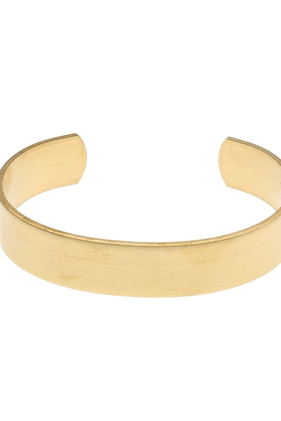 Bracelet Cuff  Made of Raw Brass  Adjustable, Open Bangle for Men and Women - Flat Style, .25-Inch Wide  Minimalist Design Jewelry  Can Be DIY Custom Designed