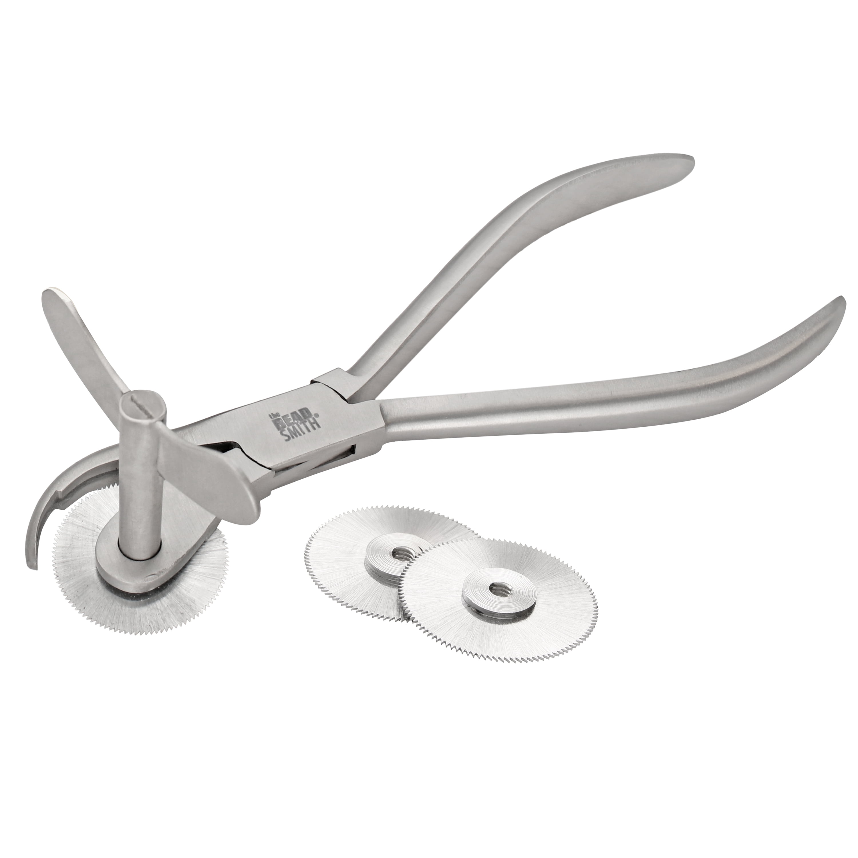 The Beadsmith Curved Handles Ring Cutter Tool with Thumb Screw and Finger Guard for Safety – w/ 2 Replacement Blades - for Jewelers, Emergency, Paramedics, EMS, EMT, Fire Rescue, Doctors