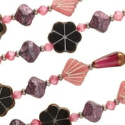 The Beadsmith Czech Glass Strands - Pressed & Table Cut Beads   6 x 7-Inch Strands, 23 Beads Per Strand   Purple Dance Queen Mix   for Jewelry Making, Decorations & DIY Crafts