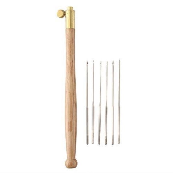 The Beadsmith Deluxe Tambour Embroidery Set, German Made 6-Needle Set, with Tambour Hook Holder and Instructions, for Tambour Chain Stitch and Bead and Sequin Embroidery